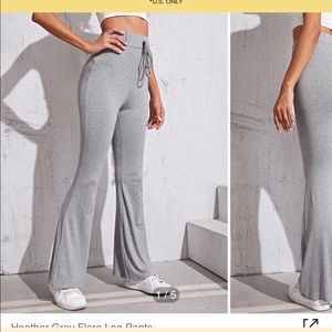 Shein heather grey flare pants